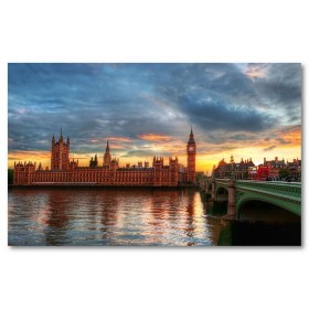 Αφίσα (Buckingham Palace, Λονδίνο, big ben, αξιοθέατα, αρχιτεκτονική, Τάμεσης, γέφυρα)